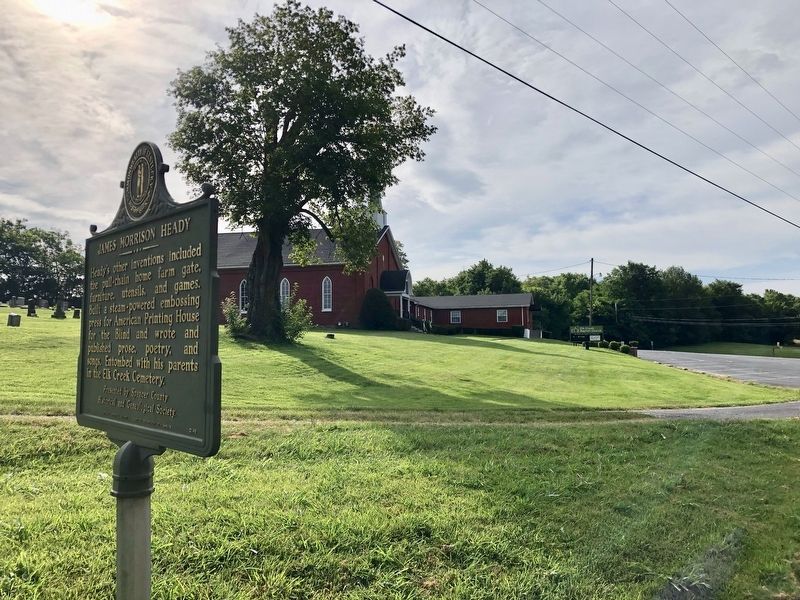 View south towards the Elk Creek Baptist Church. image. Click for full size.
