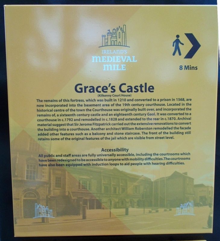 Ireland's Medieval Mile - Grace's Castle Marker image. Click for full size.