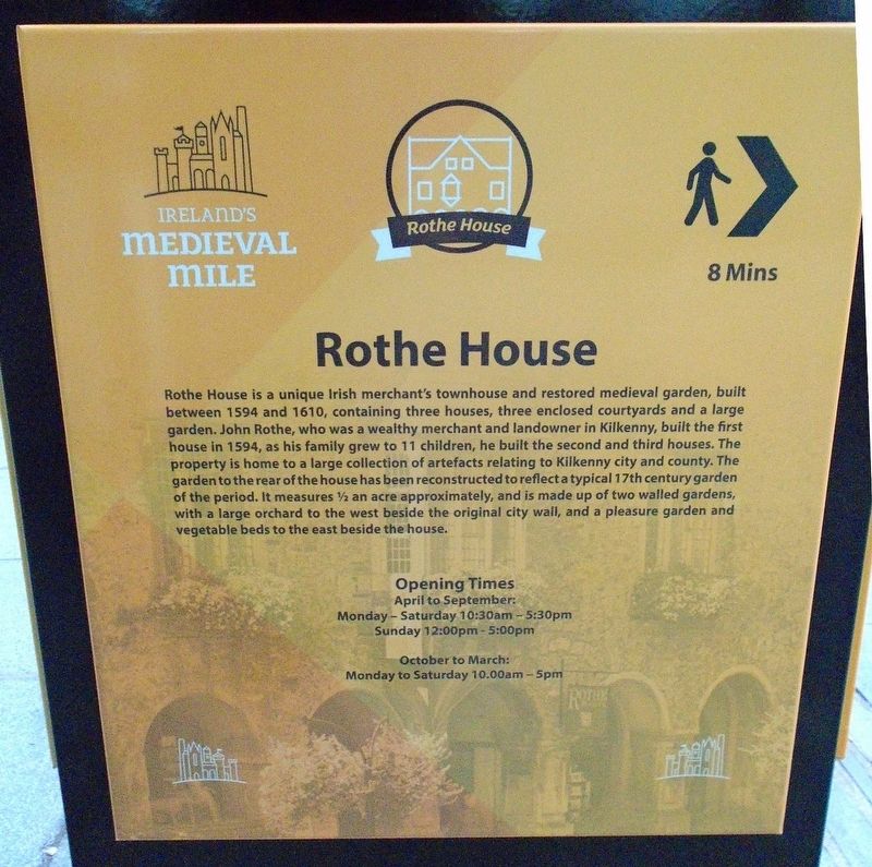 Ireland's Medieval Mile - Rothe House Marker image. Click for full size.
