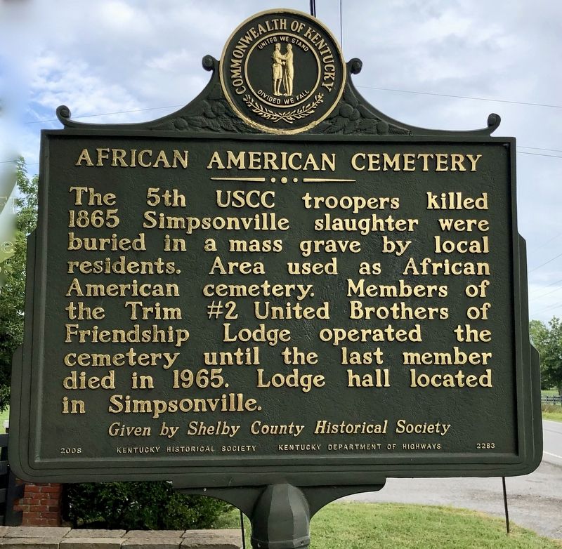 African American Cemetery Marker image, Touch for more information