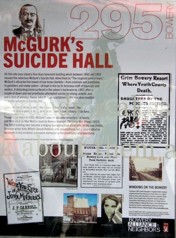 McGurk’s Suicide Hall Marker image. Click for full size.