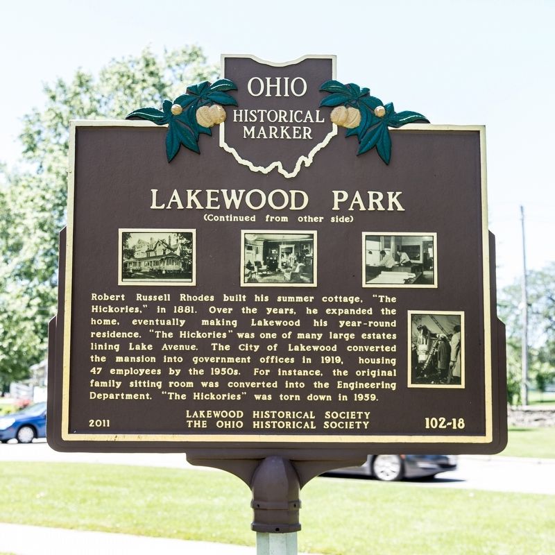 Lakewood Park Marker, side two image. Click for full size.