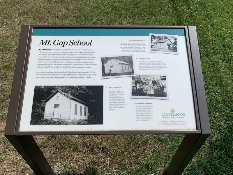 Mt. Gap School Marker image. Click for full size.