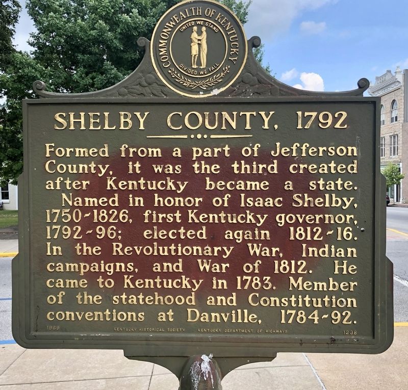 Shelby County, 1792 Marker image. Click for full size.