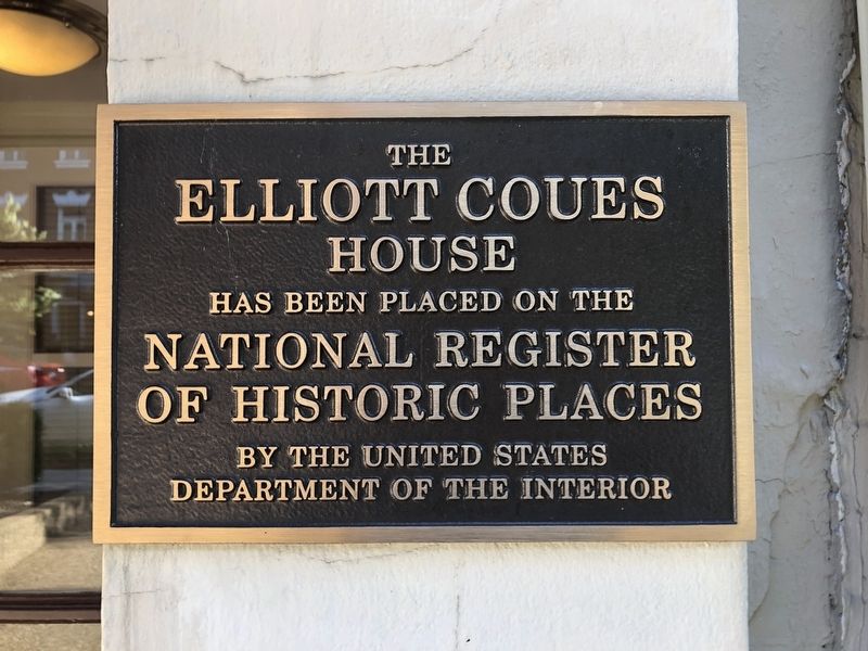 The Elliott Coues House Marker image. Click for full size.