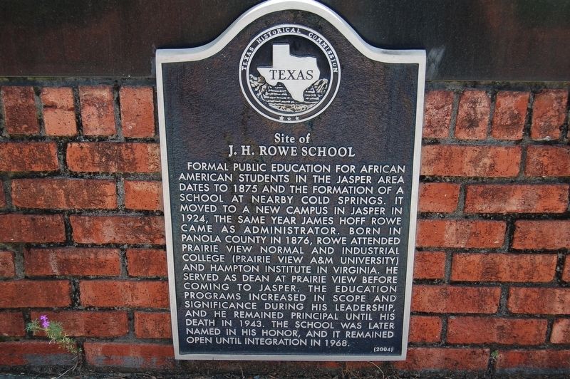 <small>Site of</small> J.H. Rowe School Marker image. Click for full size.