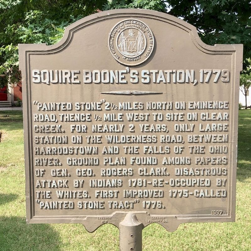 Squire Boone's Station, 1779 Marker image. Click for full size.