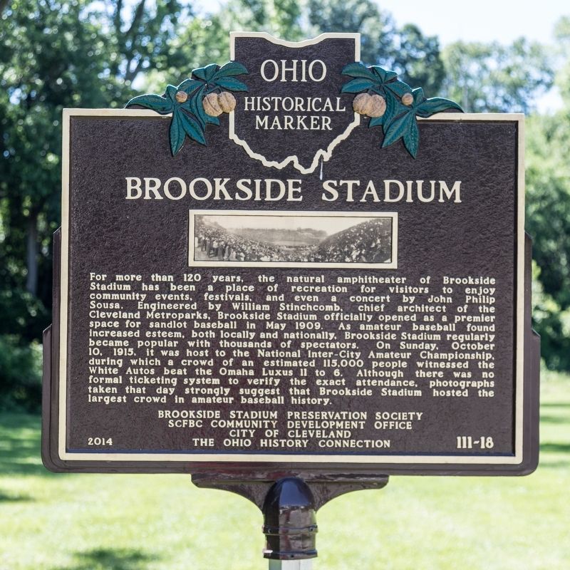 Brookside Stadium Marker image. Click for full size.