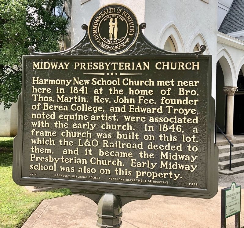 Midway Presbyterian Church Marker (front) image. Click for full size.