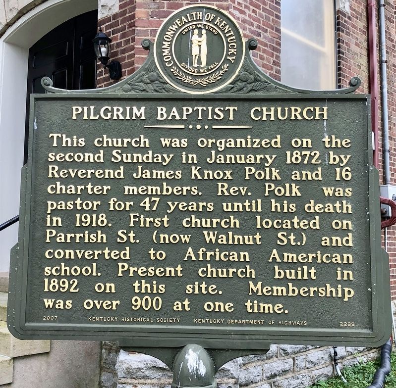 Pilgrim Baptist Church Marker image. Click for full size.