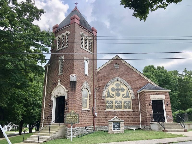 The Pilgrim Baptist Church & Marker. Click for full size. The Pilgrim Baptist Church & Marker image. Click for full size.