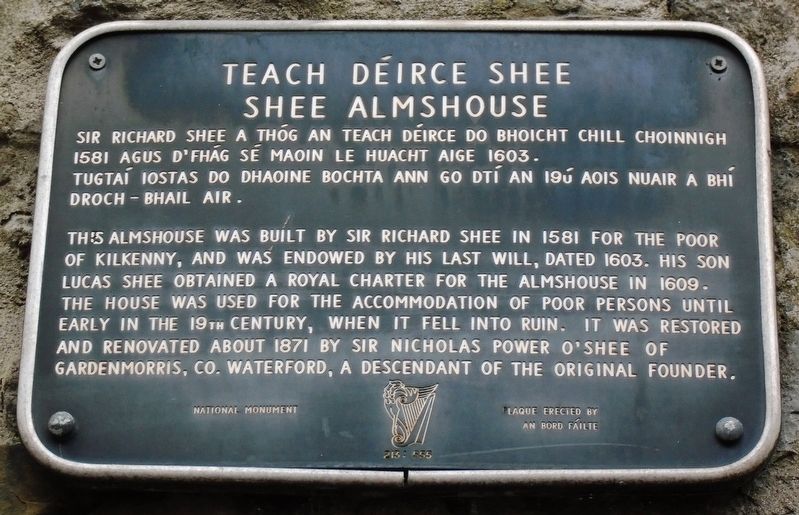 Teach Déirce Shee / Shee Almshouse Marker image. Click for full size.