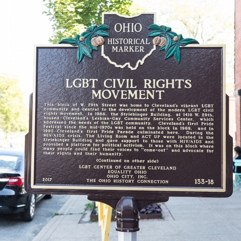 LGBT Civil Rights Movement Marker, side one image. Click for full size.