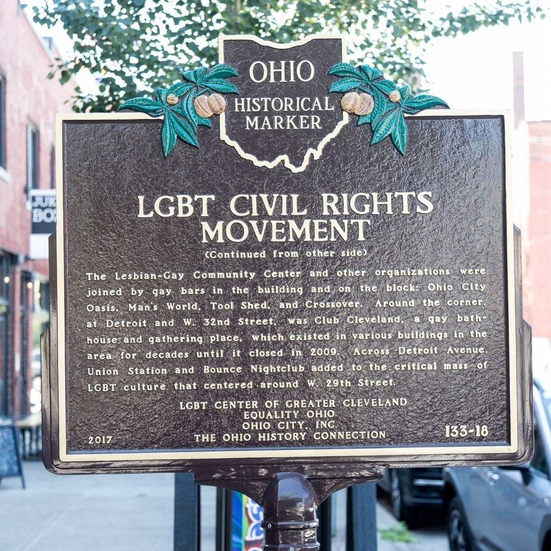 LGBT Civil Rights Movement Marker, side two image. Click for full size.