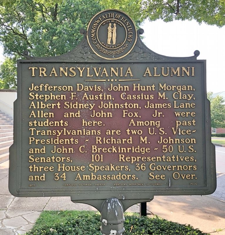 Transylvania Alumni Marker image. Click for full size.