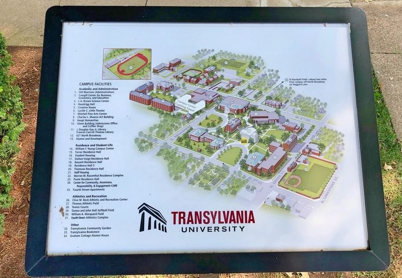 View of nearby map of Transylvania University campus. image. Click for full size.