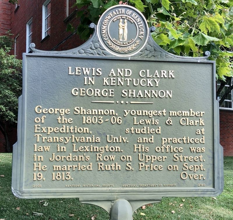 Lewis and Clark in Kentucky George Shannon Marker image. Click for full size.