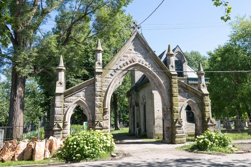 Monroe Street Cemetery Archway Entrance image. Click for full size.
