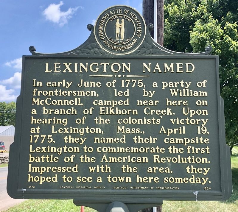 Lexington Named Marker image. Click for full size.