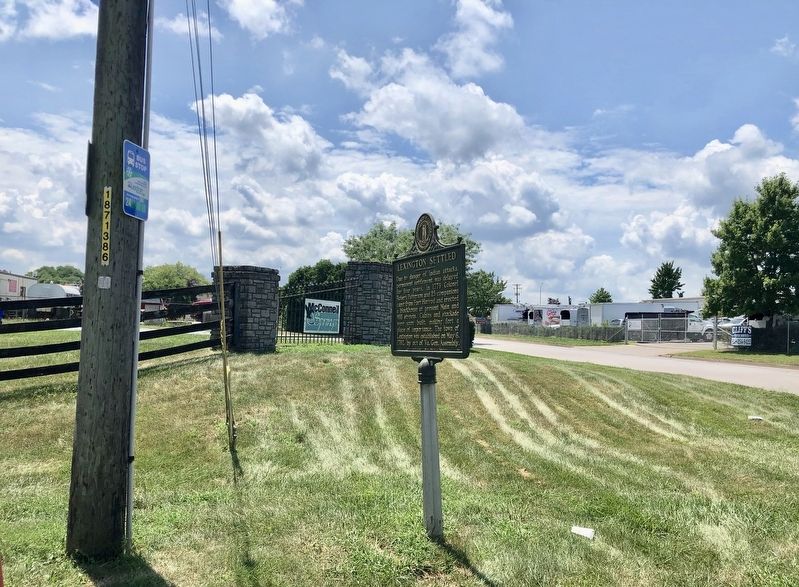 View of marker looking south on McConnell Springs Road. image. Click for full size.