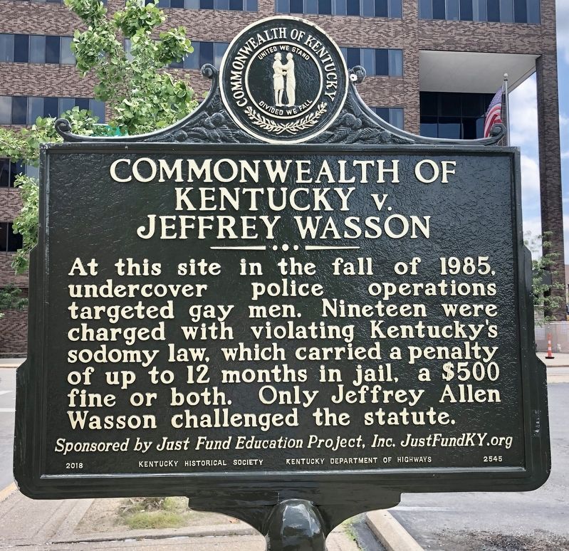 Commonwealth of Kentucky v. Jeffrey Wasson Marker image. Click for full size.