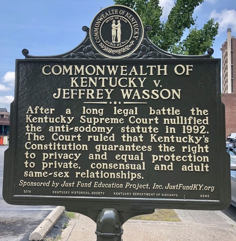 Commonwealth of Kentucky v. Jeffrey Wasson Marker (reverse) image. Click for full size.