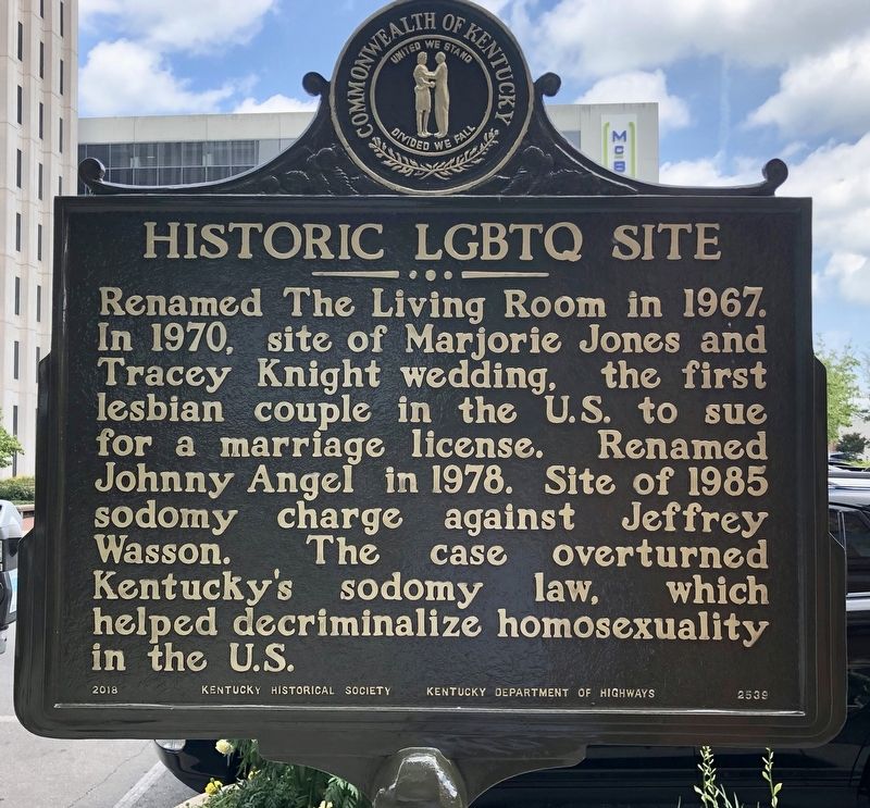Historic LGBTQ Site Marker (reverse) image. Click for full size.