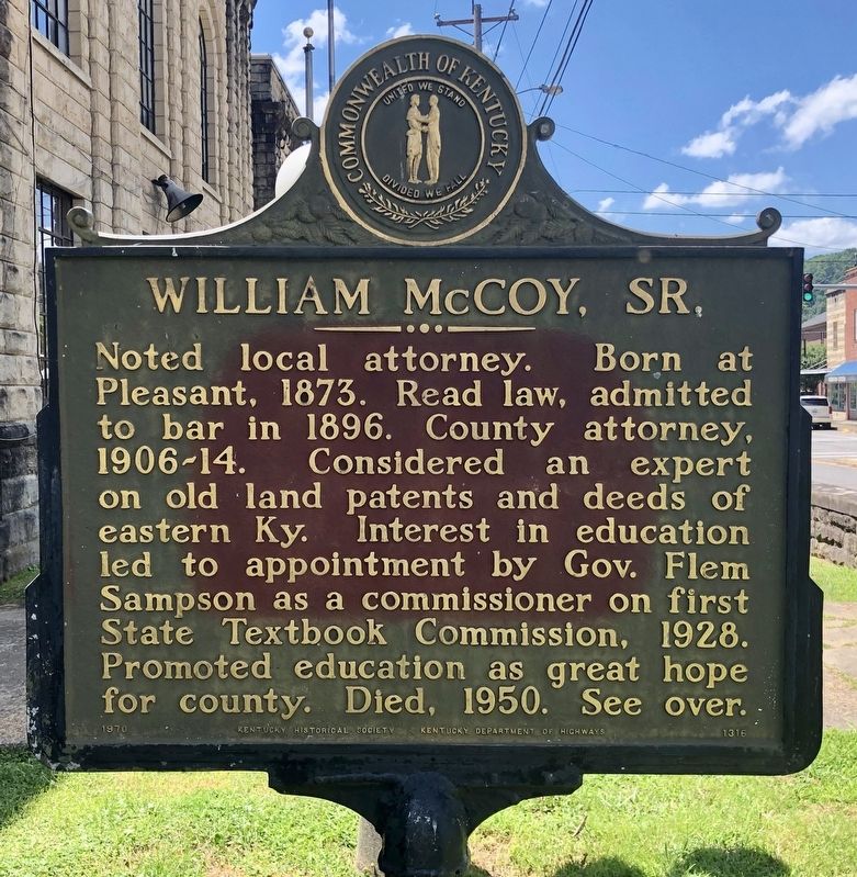 William McCoy, Sr. Marker image. Click for full size.