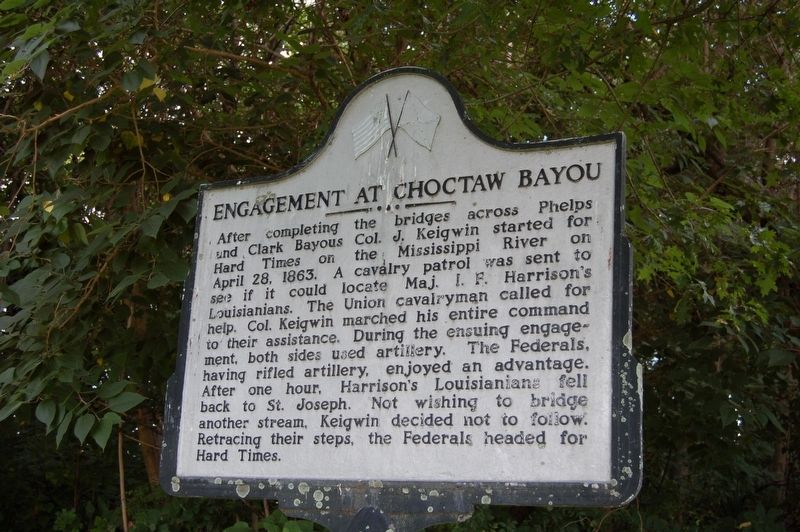 Engagement At Choctaw Bayou Marker image. Click for full size.