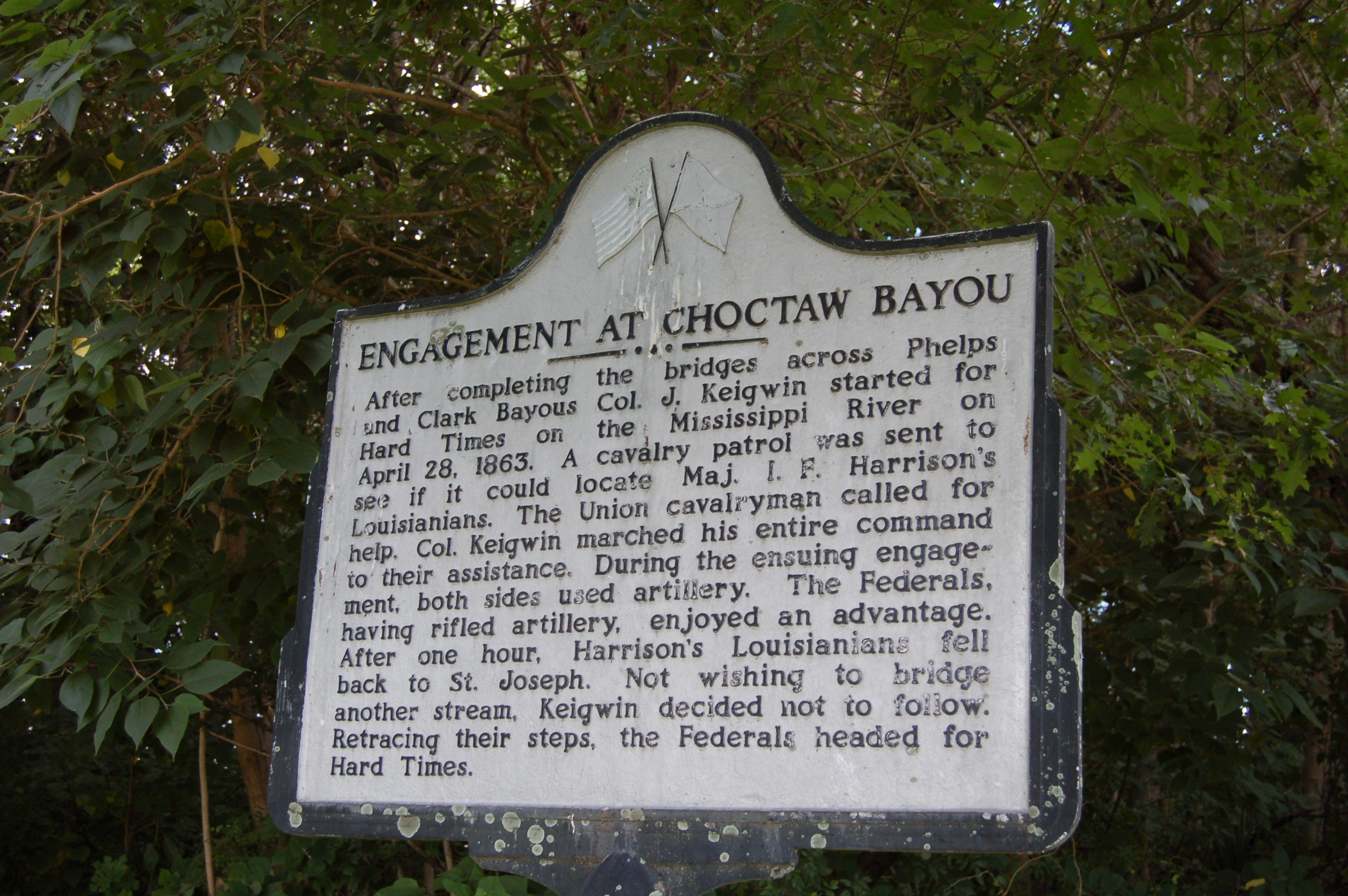 Engagement At Choctaw Bayou Marker