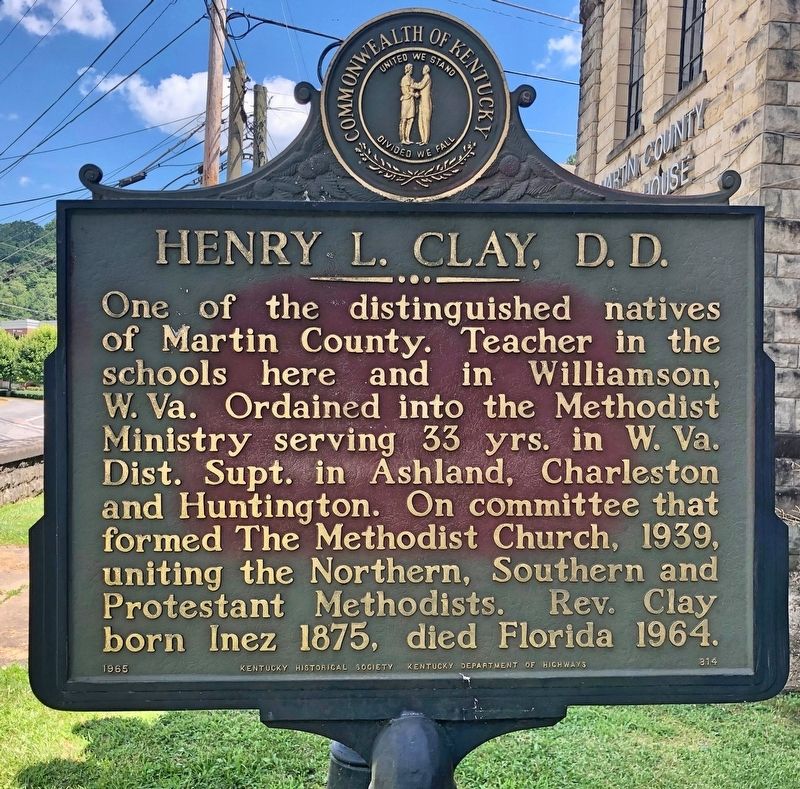 Henry L. Clay, D.D. Marker image. Click for full size.