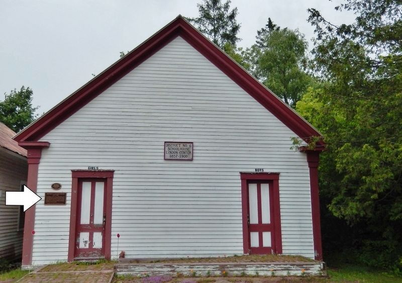 District 6 Schoolhouse • wide view<br>(<i>marker visible near left edge</i>) image. Click for full size.