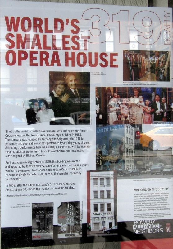 World’s Smallest Opera House Marker image. Click for full size.