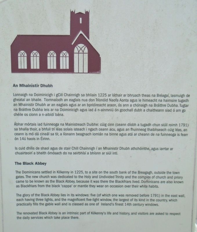 Kilkenny Historic Sites - Black Abbey Marker image. Click for full size.