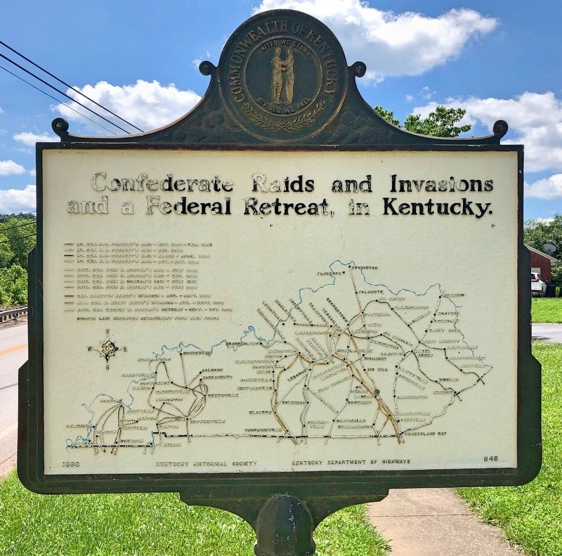 Map of Confederate Raids and Invasions. Click for full size. Map of Confederate Raids and Invasions image. Click for full size.