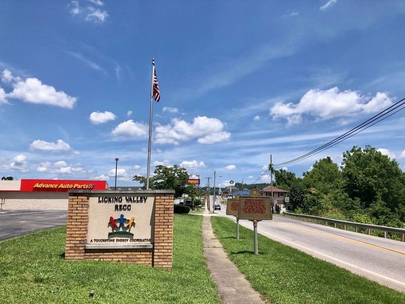 View north on US-460 with the marker in foreground.. Click for full size. View north on US-460 with the marker in foreground. image. Click for full size.