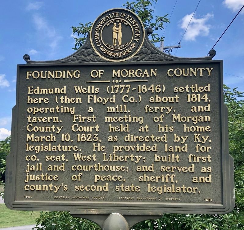 Founding of Morgan County Marker image. Click for full size.