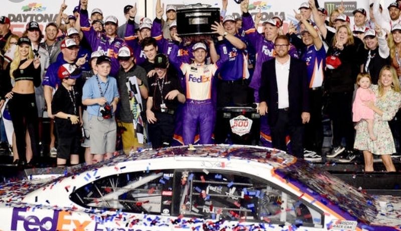 Denny Hamlin Winner 2019 Daytona 500. Click for full size. Denny Hamlin Winner 2019 Daytona 500 image. Click for full size.