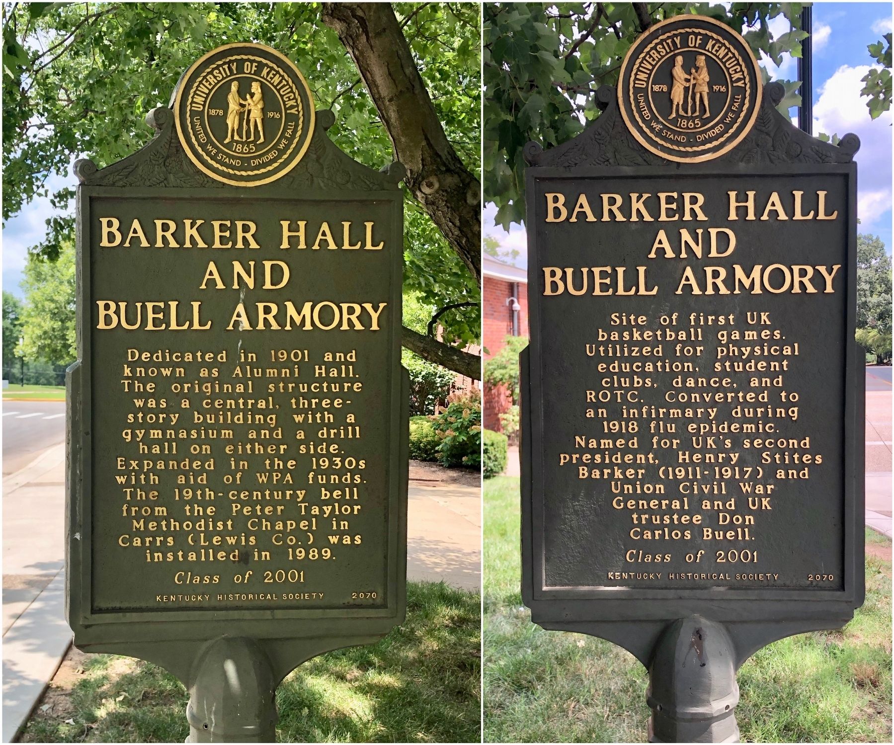 Barker Hall and Buell Armory Marker. Click for full size. Barker Hall and Buell Armory Marker image. Click for full size.