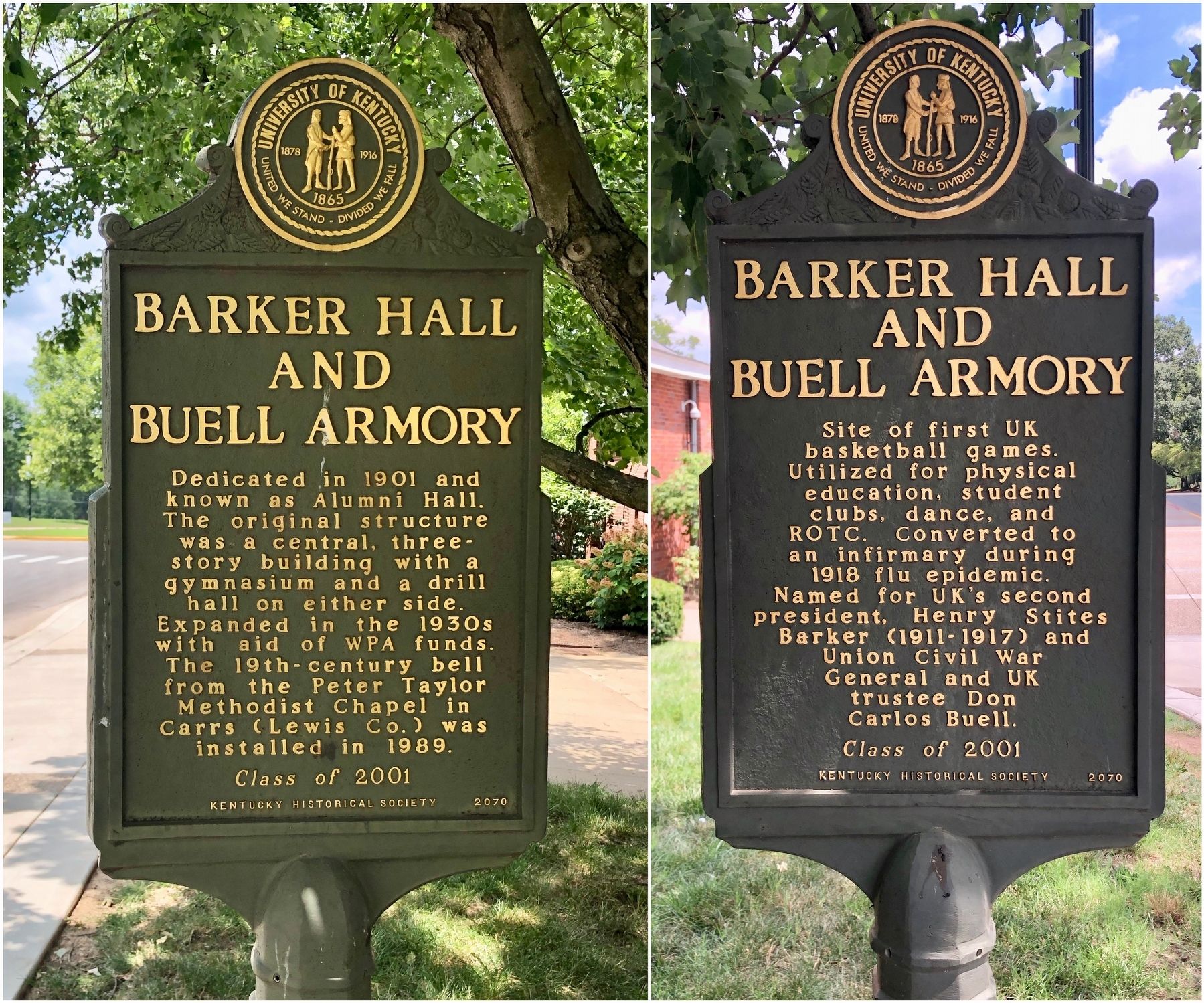 Barker Hall and Buell Armory Marker image. Click for full size.