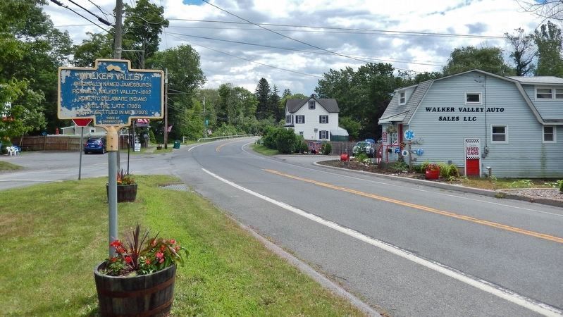 Walker Valley Marker<br>(<i>view looking east along NY Route 52 • Marl Road on left</i>) image. Click for full size.
