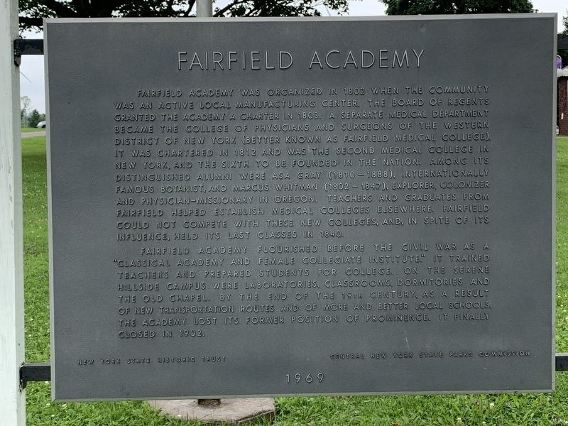 Fairfield Academy Marker. Click for full size. Fairfield Academy Marker image. Click for full size.