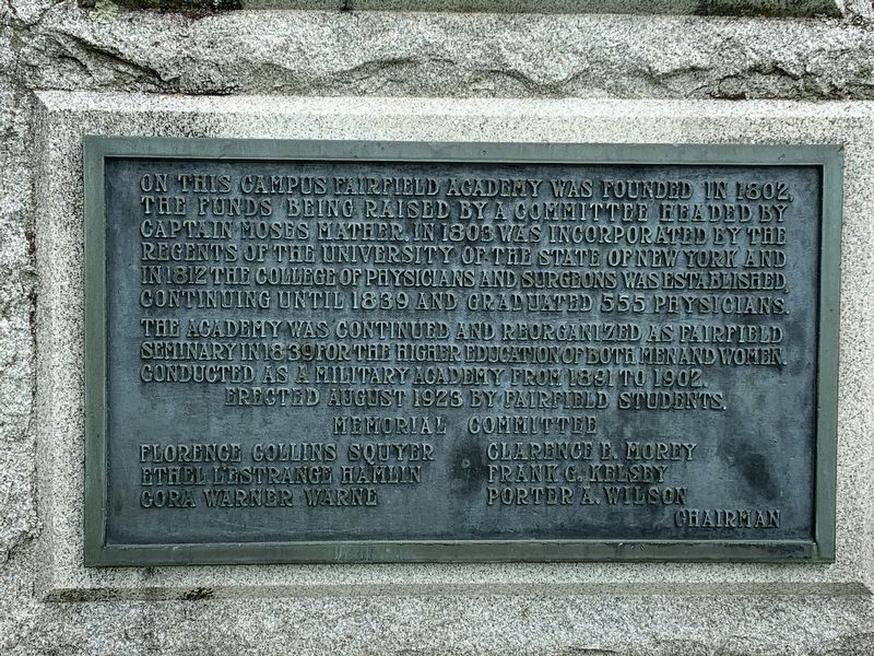 Fairfield Academy Marker. Click for full size. Fairfield Academy Marker image. Click for full size.