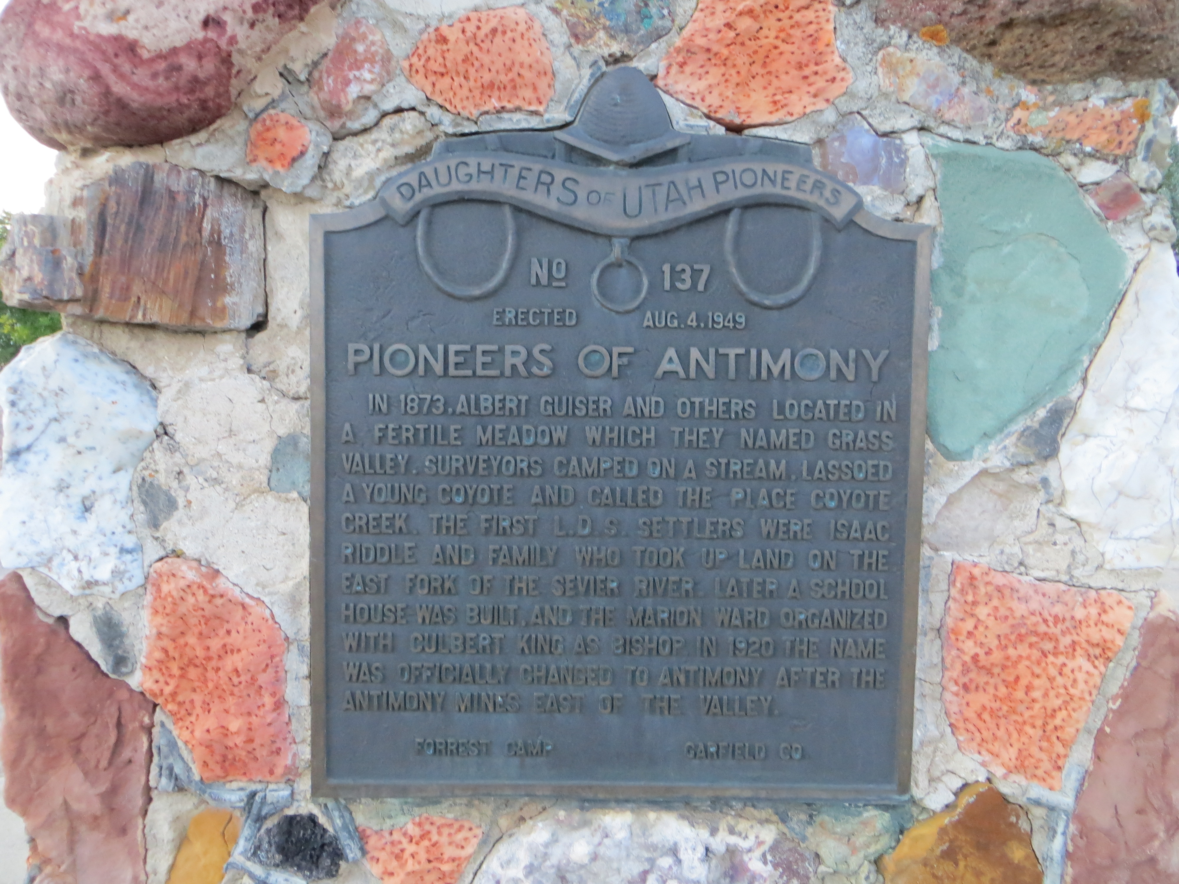 Pioneers of Antimony Marker