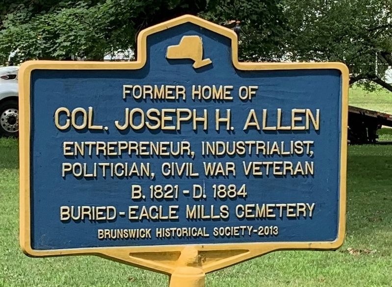 Col. Joseph Allen Marker image. Click for full size.