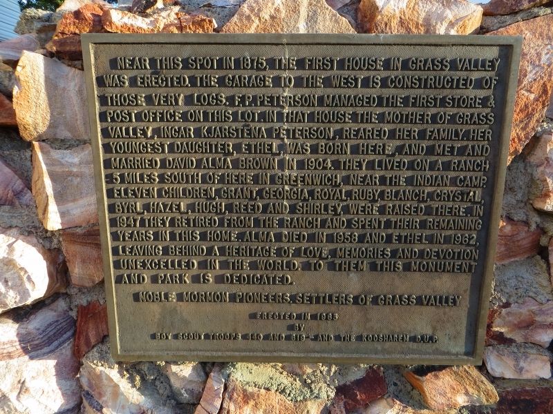 Settlers of Grass Valley Marker image. Click for full size.
