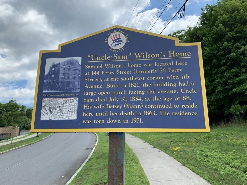 “Uncle Sam” Wilson’s Home Marker image. Click for more information.