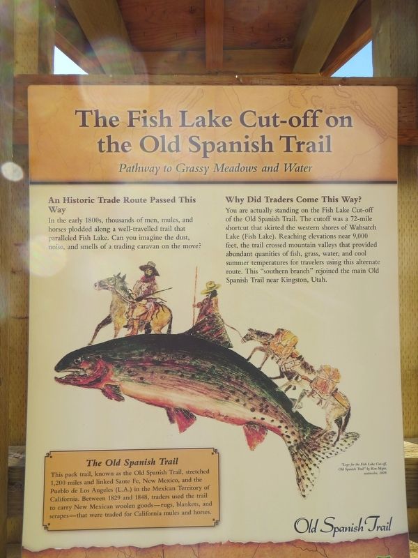 The Fish Lake Cut-off on the Old Spanish Trail Marker image. Click for full size.