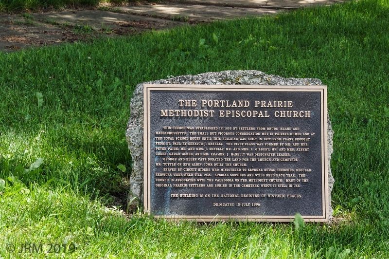 The Portland Prairie Methodist Episcopal Church Marker image. Click for full size.