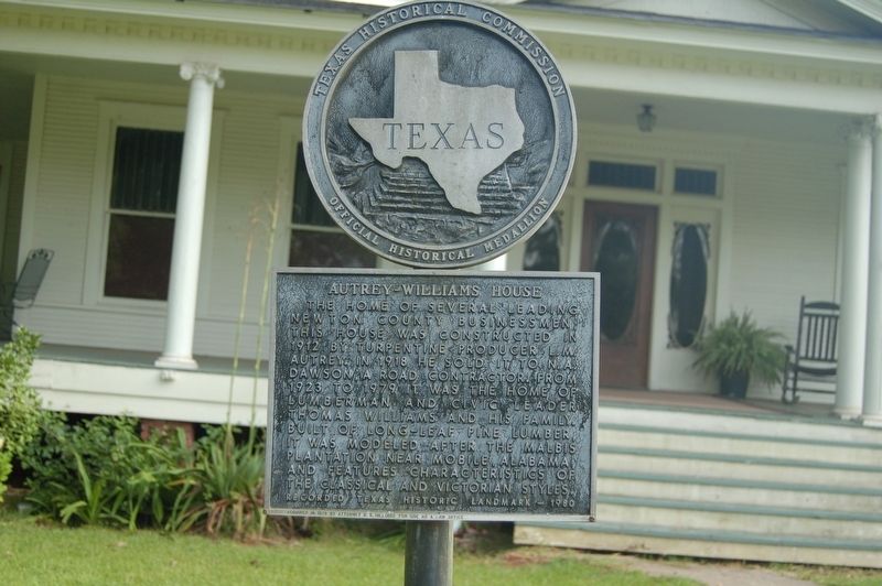 Autrey-Williams House Marker image. Click for full size.